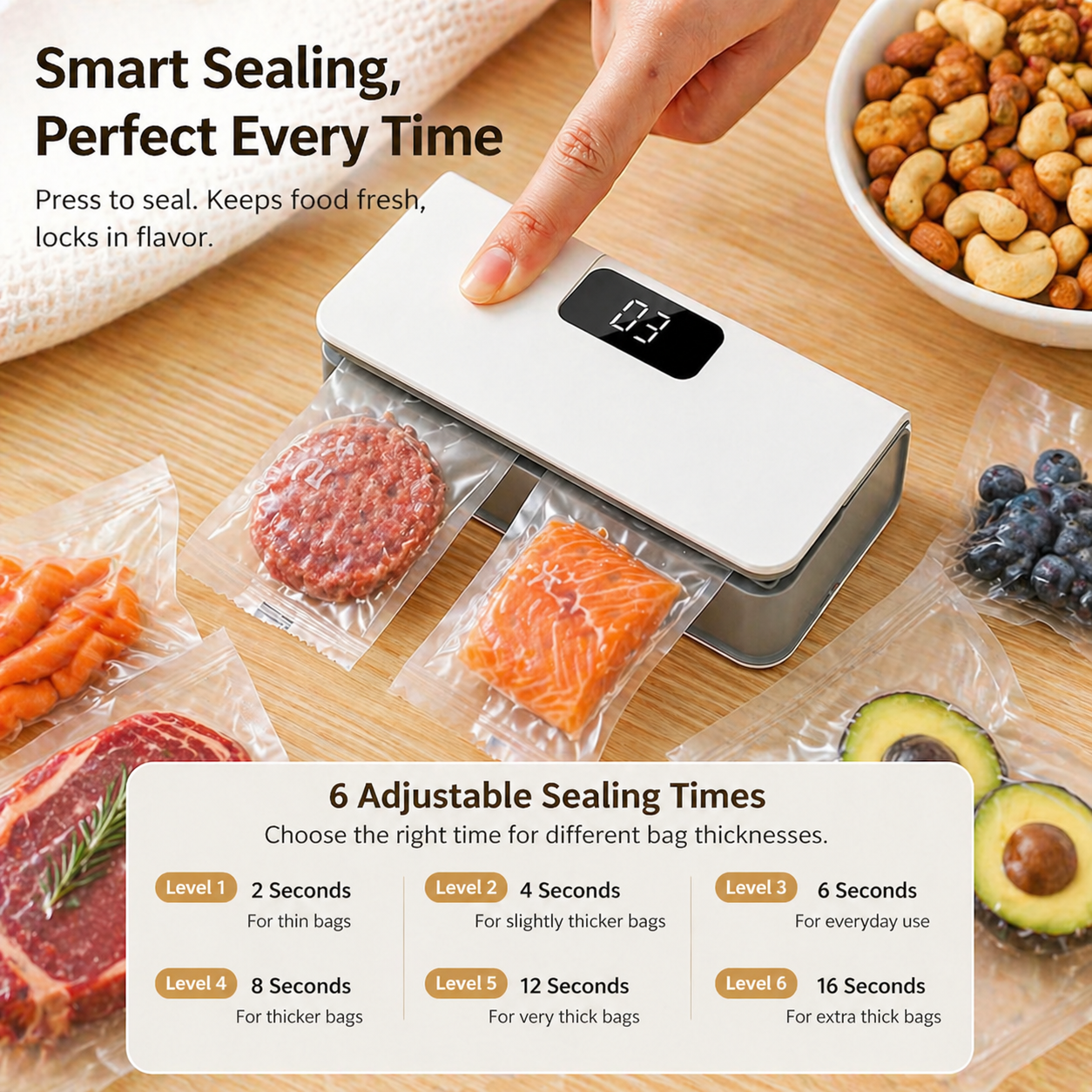 DOZEBEDDING® 🛑 2-in-1 Rechargeable Bag Sealer | 6 Modes, Magnetic, Portable(upsell)