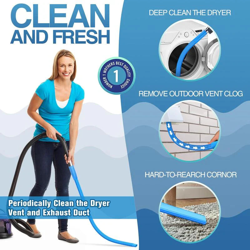 DOZEBEDDING®🏡Dryer Vent Cleaner Kit | 3rd Gen Ultra-Flexible Hose + Brush for All Vacuums