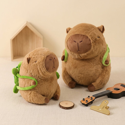 Korakio Capybara Plush Toy - Cute "Ugly-Cute" Stuffed Animal, Soft Capybara Pillow Doll