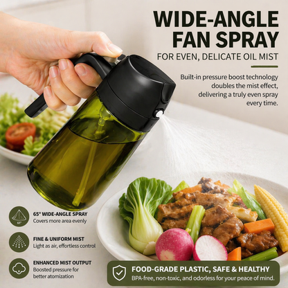DOZEBEDDING®🥗2-in-1 Precision Oil Sprayer - High-Pressure Spray & Smooth Pour Integrated Bottle