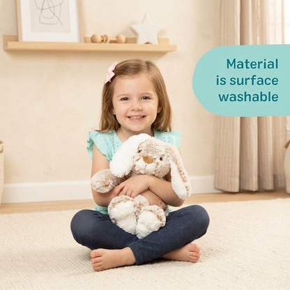 Korakio Adorable Burrow Bunny Stuffed Animal: Soft Plush Rabbit with Oversized Paws & Floppy Ears - Perfect Role-Play Companion for Boys and Girls, Age 3 and Up