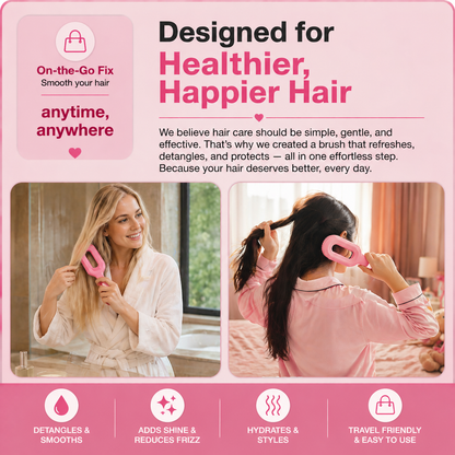 💧2-in-1 Detangling Water Mist Hair Brush